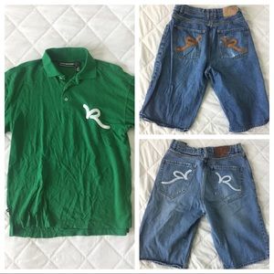 Rocawear Boys 14/16 Shirt And Shorts Set